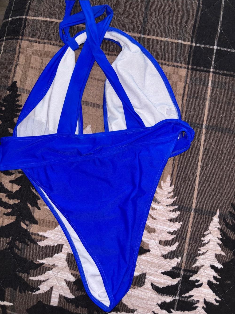 Women’s Royal Blue Cutout One-Piece Swimsuit SHEIN brand - Picture 3 of 3